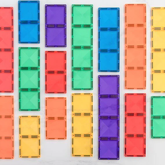 Magnetische Bouwstenen Rainbow Rectangle Pack | Set van 18 - Image 5