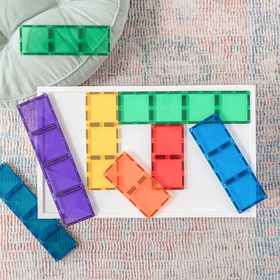 Magnetische Bouwstenen Rainbow Rectangle Pack | Set van 18 - Image 6