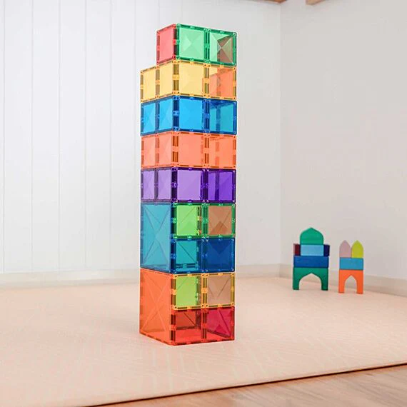 Magnetische bouwstenen Rainbow Square Pack | Set van 42 - Image 4