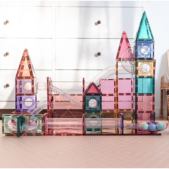 Magnetische Knikkerbaan Pastel Ball Run Pack | Set van 106 - Image 8