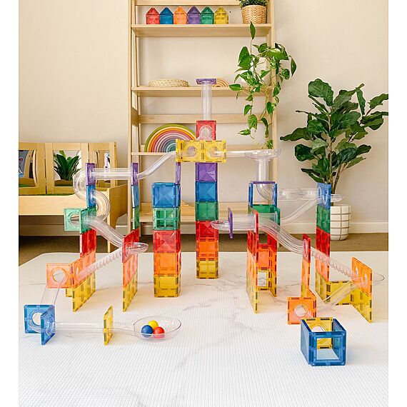 Magnetische Knikkerbaan Rainbow Ball Run Pack | Set van 92 - Image 14