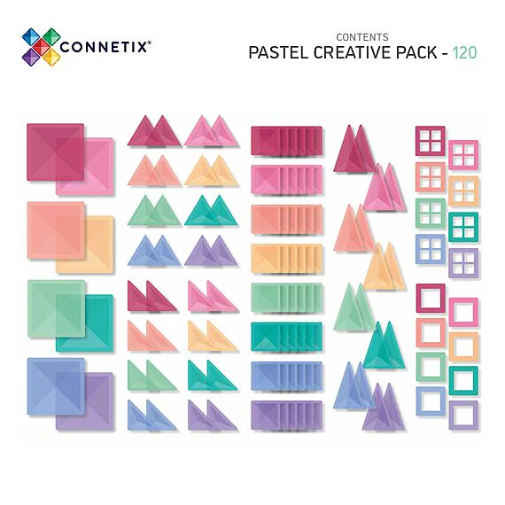 Magnetische tegels Pastel Creative Pack - Set van 120 - Image 3