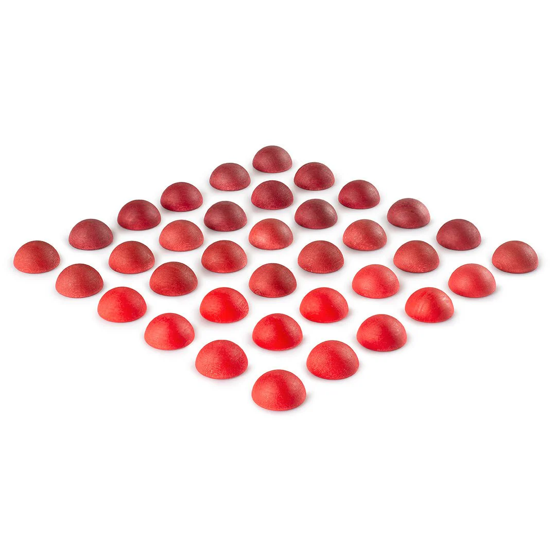 Houten Set Mandala Half Spheres - set van 36