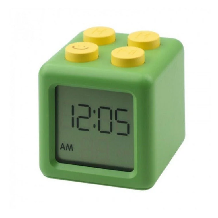 Wekker Alarm Clock Block Green