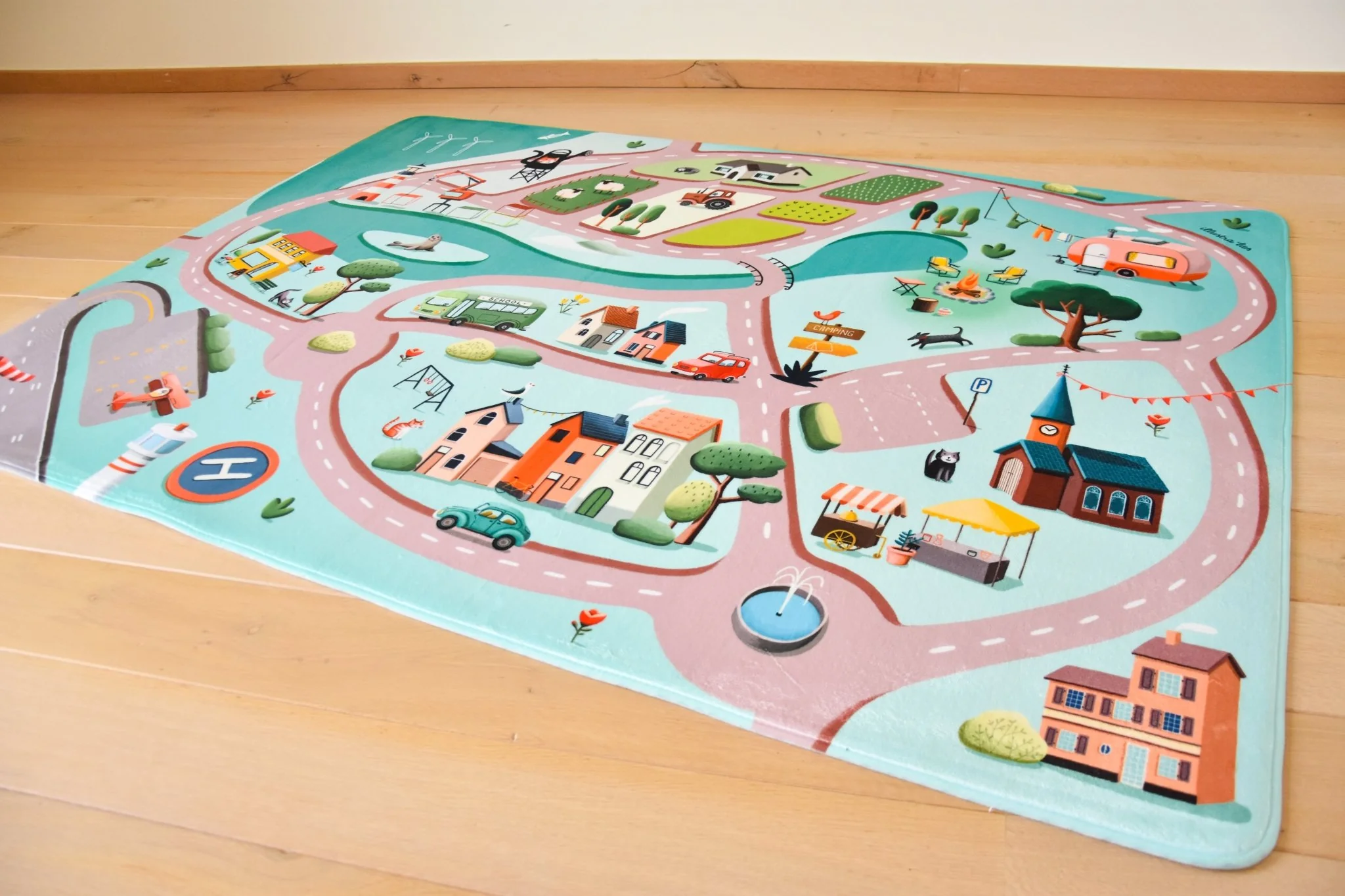 Speelmat met straten Roadtrip - 130 x 180 cm - Image 2
