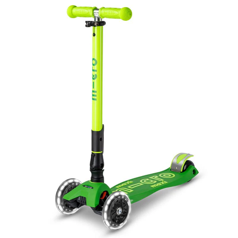 Step Maxi Micro foldable LED Yellow Green Neon - 5 tot 12 jaar