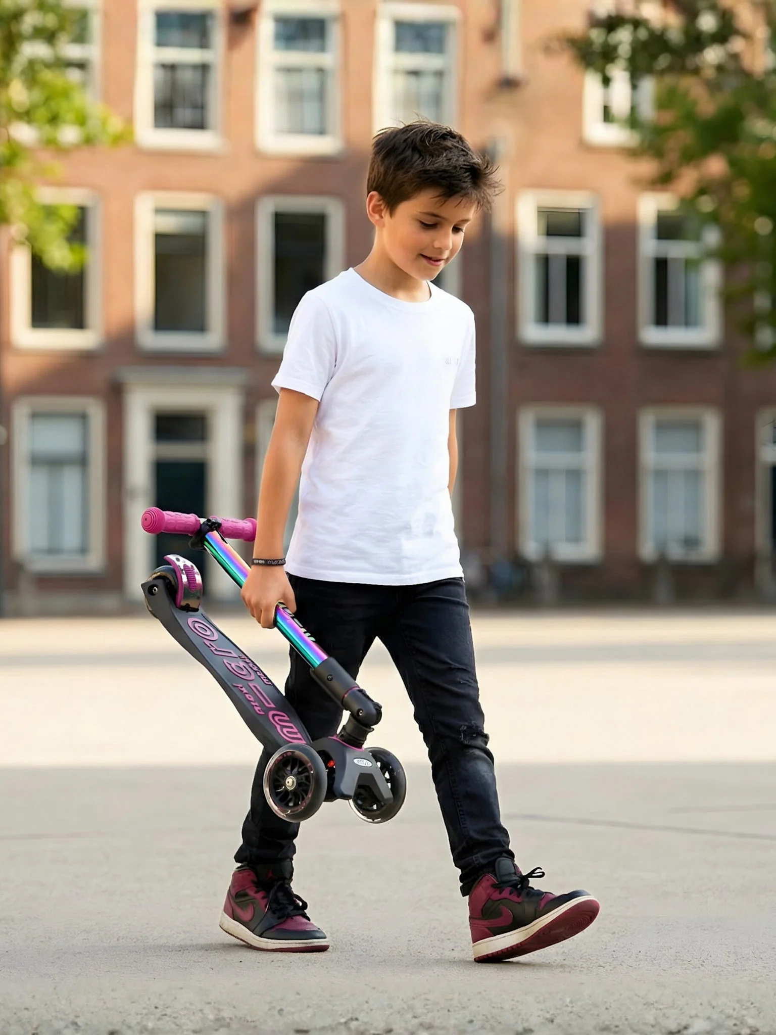 Step met 3 wielen Maxi Micro Foldable LED Neochrome paars - 5 tot 12 jaar - Image 2