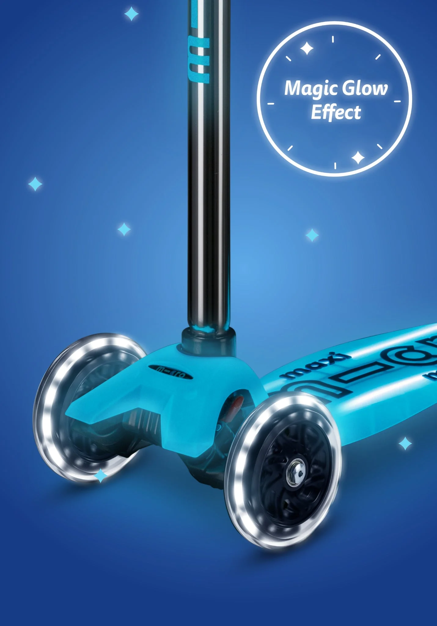 Maxi Micro scooter Deluxe Glow LED Plus Crystal Blue step met 3 wielen - 5 tot 12 jaar - Image 6