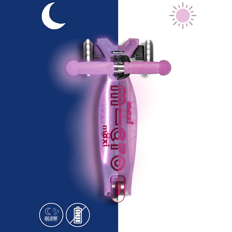 Maxi Micro scooter Deluxe Glow LED Plus Luminous Purple step met 3 wielen - 5 tot 12 jaar - Image 2