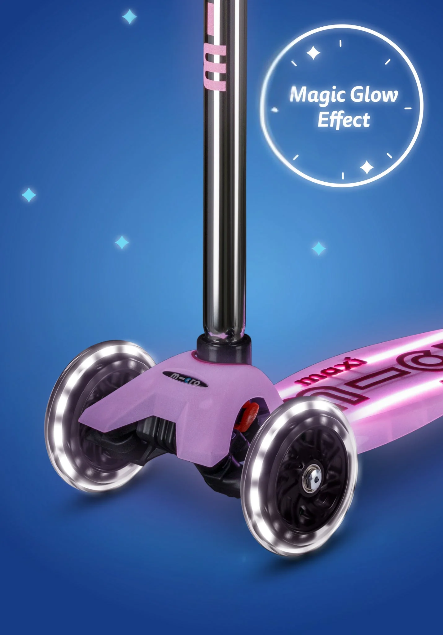 Maxi Micro scooter Deluxe Glow LED Plus Luminous Purple step met 3 wielen - 5 tot 12 jaar - Image 5