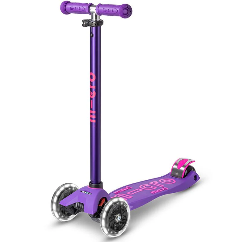 Step met 3 wielen Maxi Micro Deluxe LED Purple - 5 tot 12 jaar