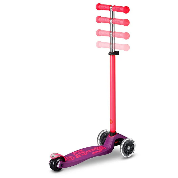 Step met 3 wielen Maxi Micro step Deluxe LED paars roze neon - Image 5