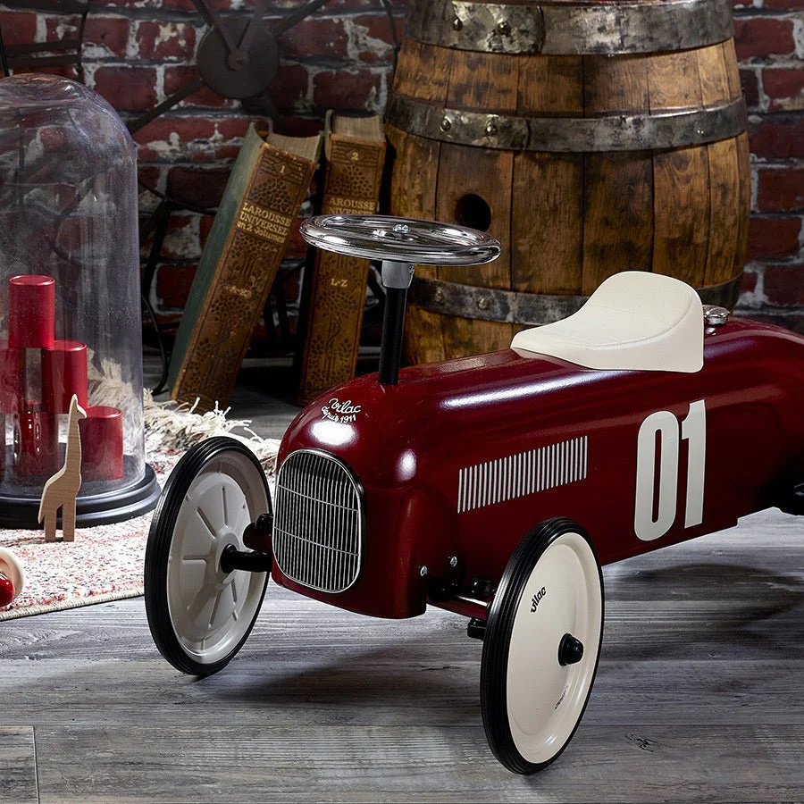 Metalen Loopwagen Vintage Bordeau - Image 2