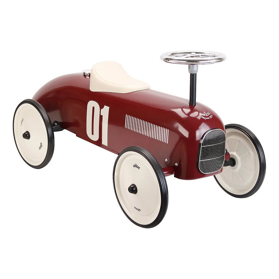 Metalen Loopwagen Vintage Bordeau - Image 3