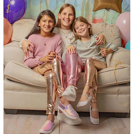 Metallic Pink Love Life Leggings - Image 5