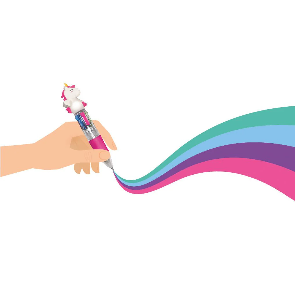 Mini 4-colour Ballpoint Pen - Mini Magic Rainbow - Unicorn - Image 2