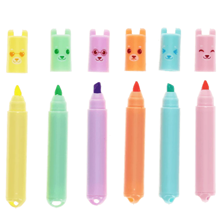 Mini highlighters Bear - set van 6