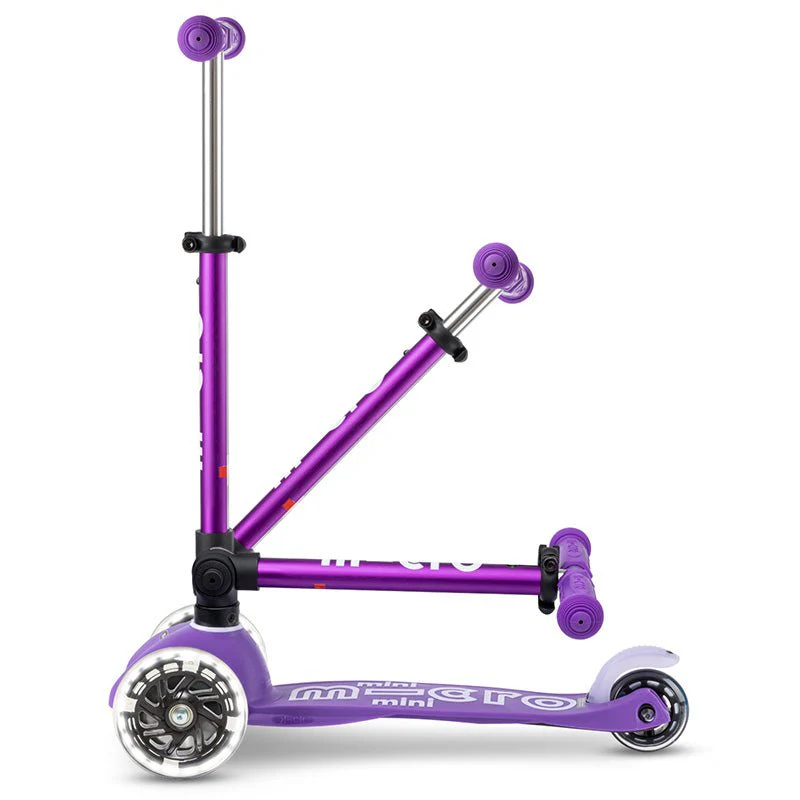 Mini Micro Deluxe Vouwbare Kinderstep 3 wielen LED Purple - 2 tot 6 jaar - Image 3