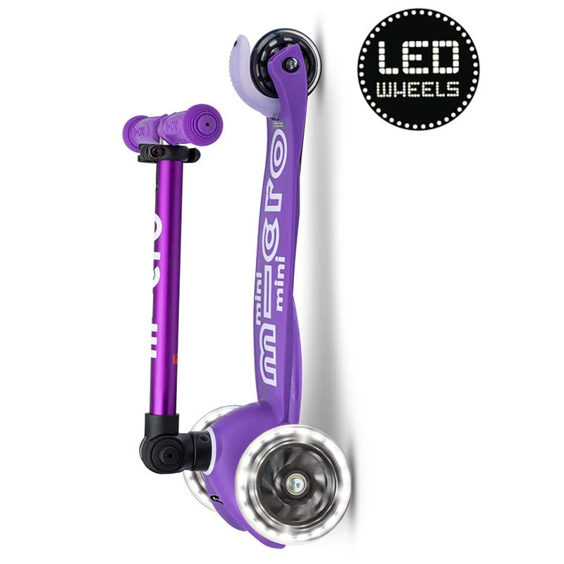 Mini Micro Deluxe Vouwbare Kinderstep 3 wielen LED Purple - 2 tot 6 jaar - Image 5