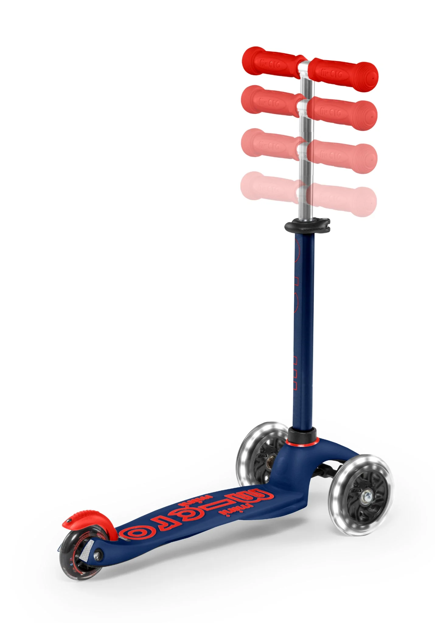 Kinderstep met 3 wielen Mini Micro step Deluxe LED marineblauw/rood - 2 tot 5 jaar - Image 5