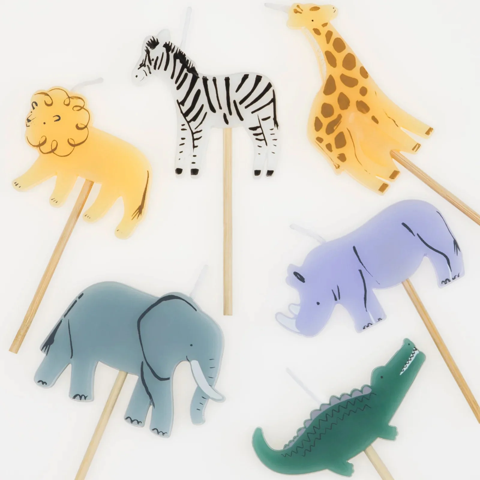 Feestkaarsjes Mini Safari Animal Candles - set van 6 - Image 2
