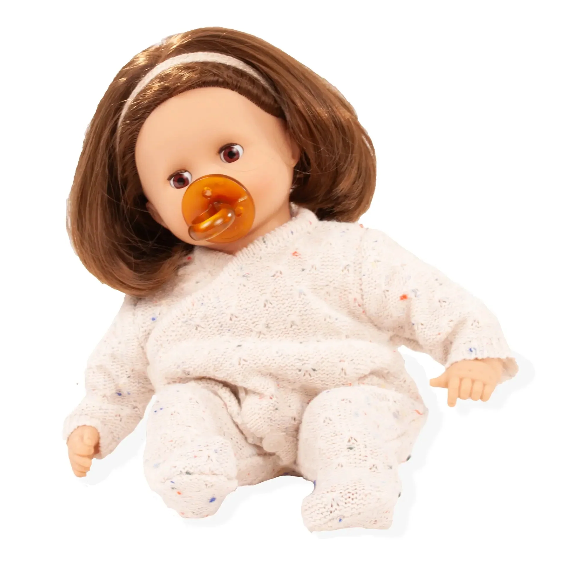 Babypop met slaapogen Muffin Cozy Knits - 33 cm - Image 3