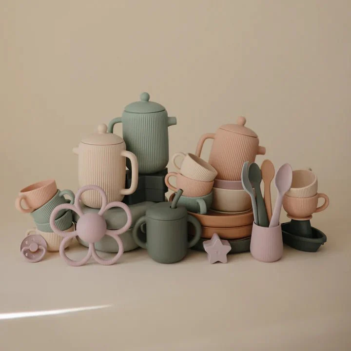 Siliconen Speelset Play Tea Set - Blush - Image 7
