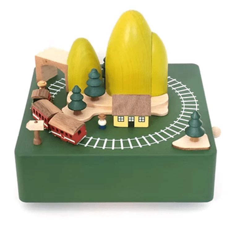 Houten muziekdoos Cave & Train - n°30