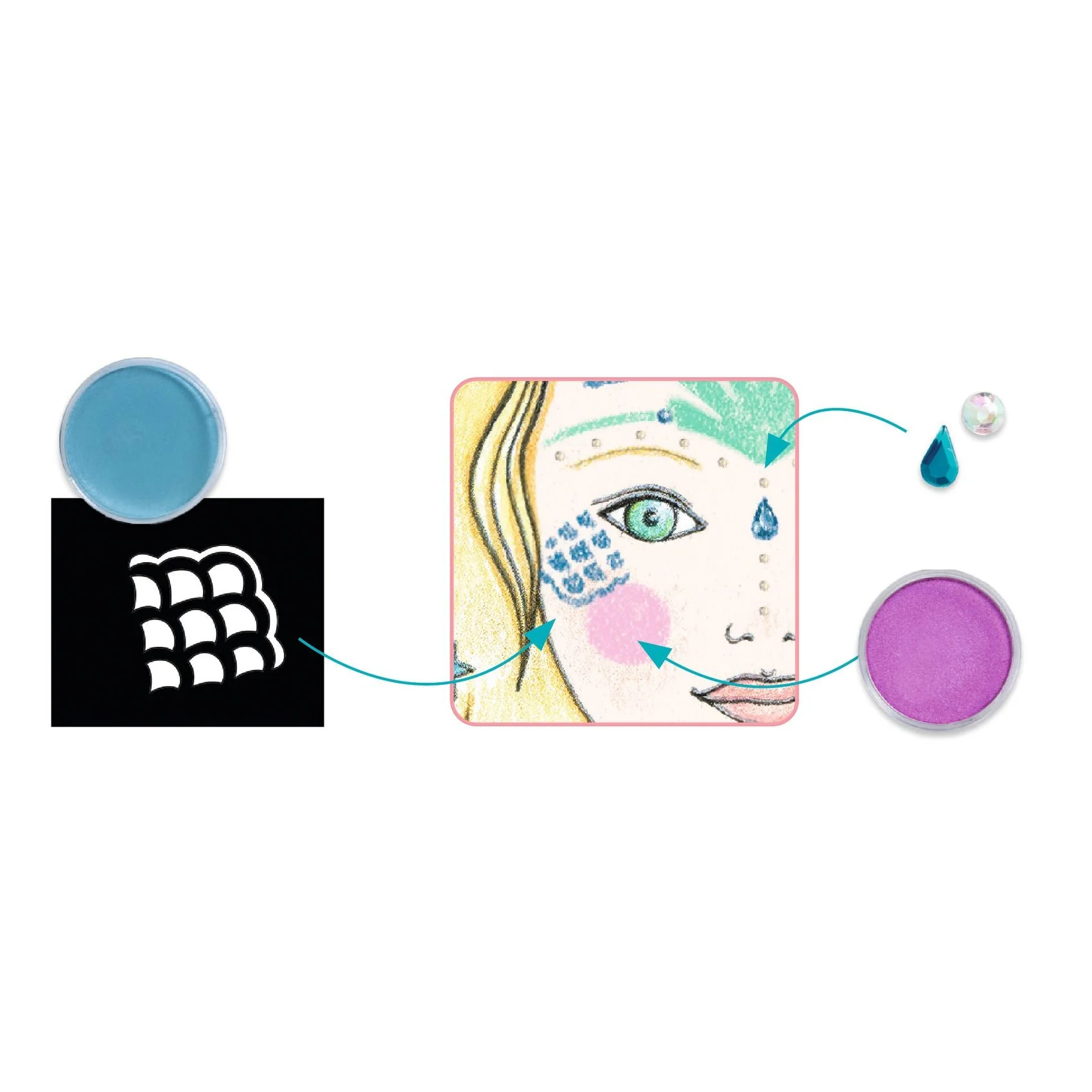 Schminkset voor kinderen - Face Paint Parelmoer - Image 4