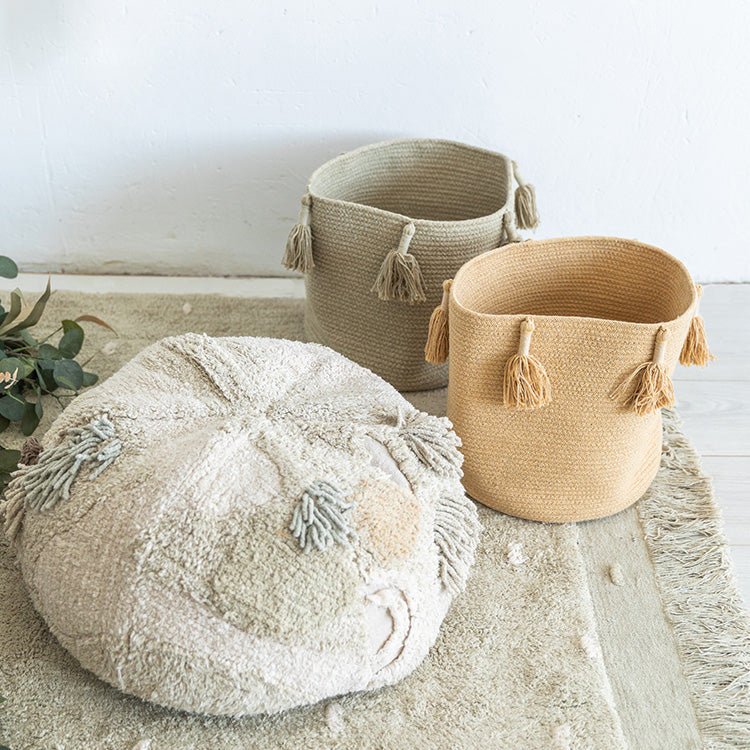 Opbergmand Met Tassels Woody Honey - 30 cm - Image 4
