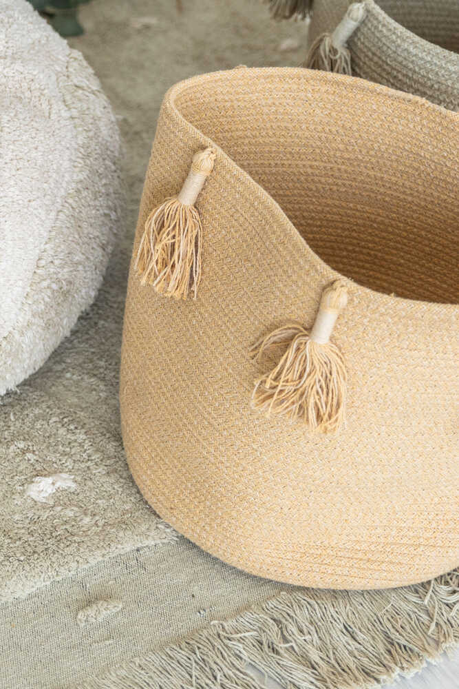 Opbergmand Met Tassels Woody Honey - 30 cm - Image 6