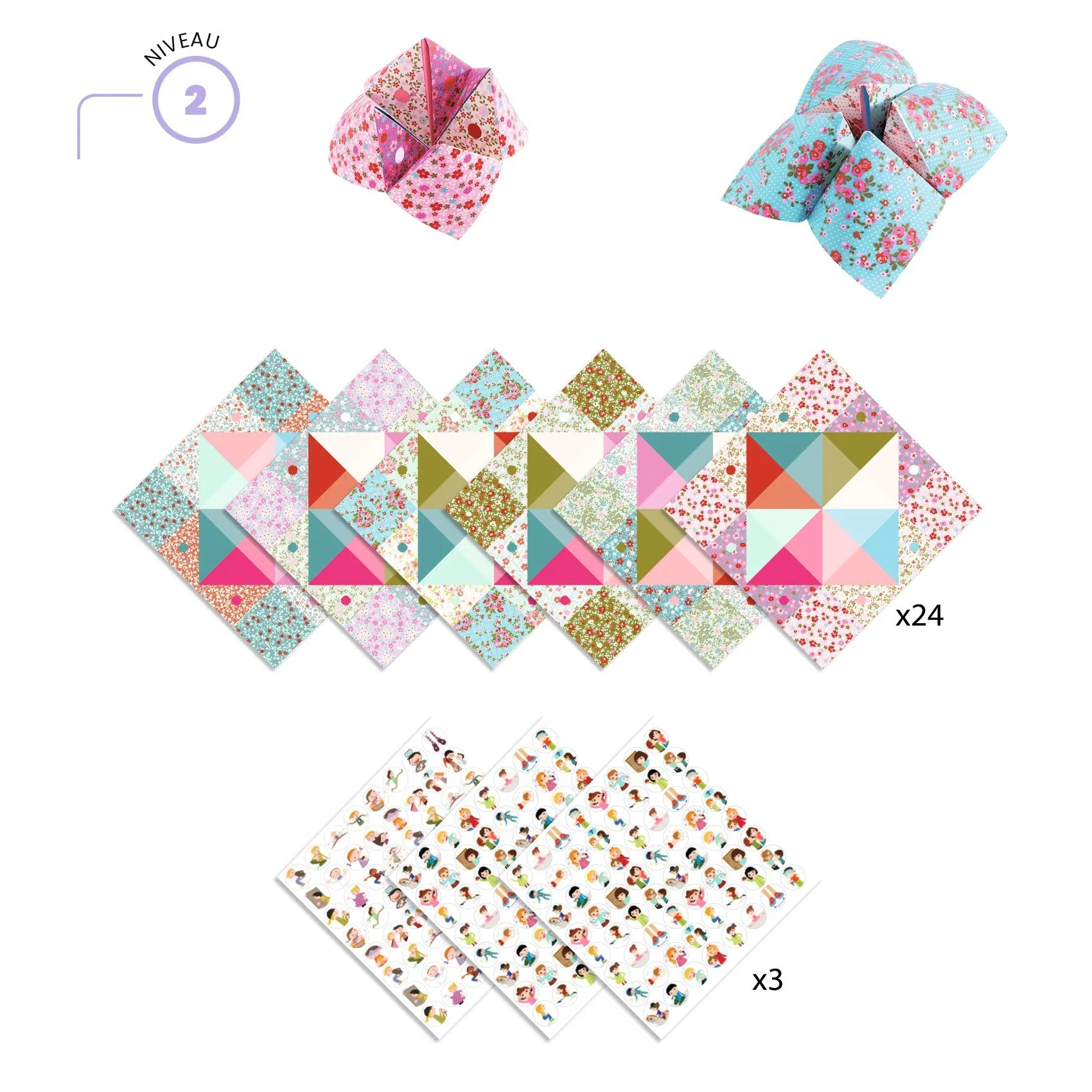 Origami set - Cocottes À Gages - Bloem - Image 5