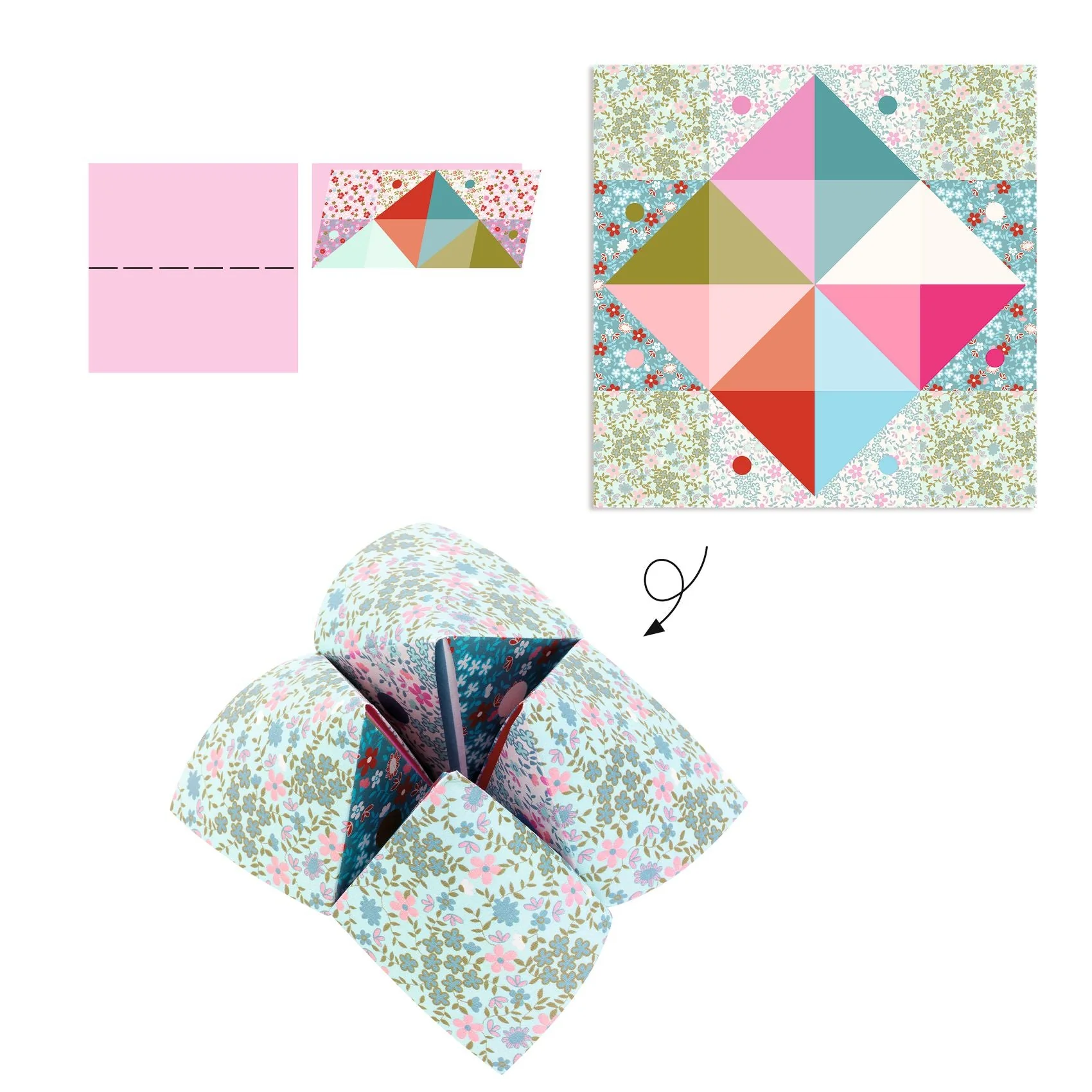 Origami set - Cocottes À Gages - Bloem - Image 6