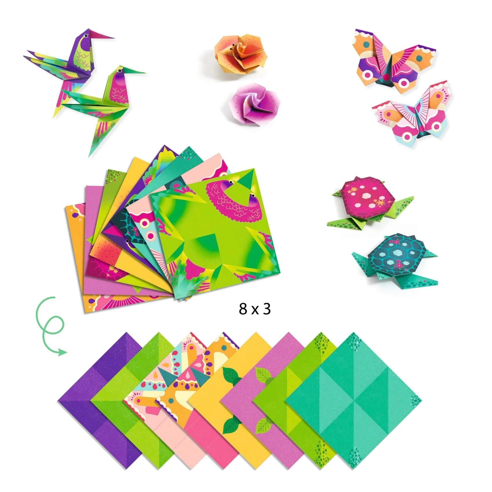Knutselset Origami - Tropische Taferelen - Image 4