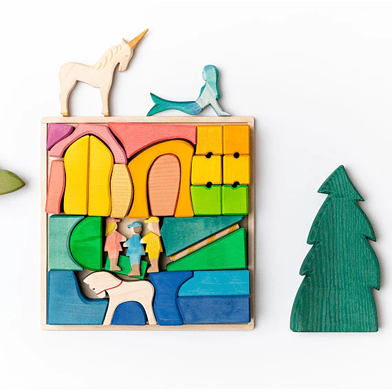 Ostheimer Houten Blokkenset | Rainbow Rider Farm Set - Image 2