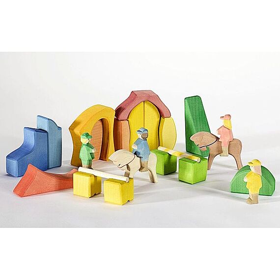 Ostheimer Houten Blokkenset | Rainbow Rider Farm Set - Image 4