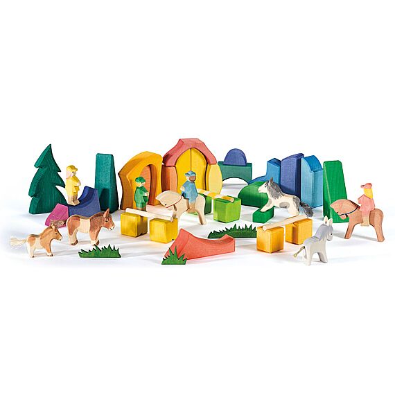 Ostheimer Houten Blokkenset | Rainbow Rider Farm Set - Image 5