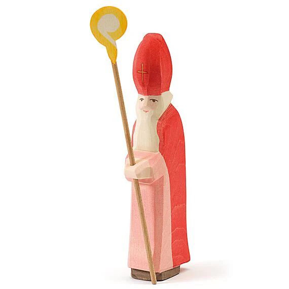 Ostheimer Houten Figuur | Sinterklaas Met Staf - Image 2