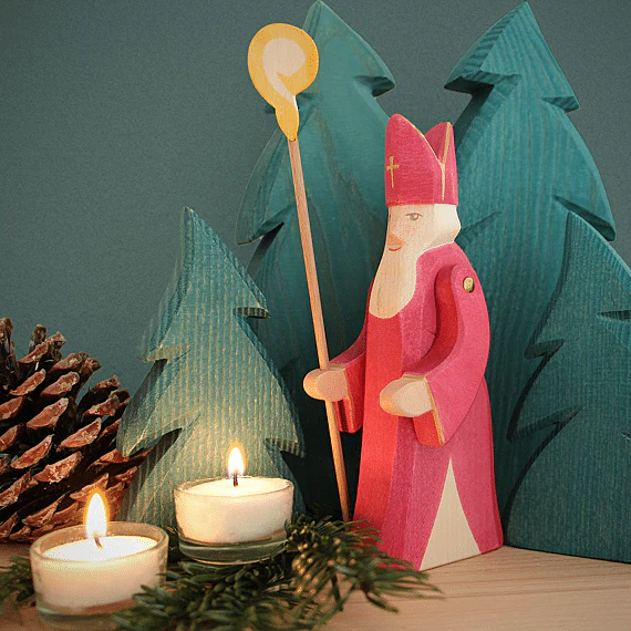 Ostheimer Houten Figuur | Sinterklaas Met Staf Ii - Image 2