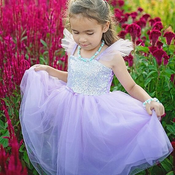 Paarse Verkleedjurk - Sequins Princess Dress Lilac - Image 2