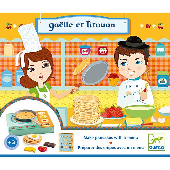 Houten speelset - Pannenkoeken Bakken Gaëlle & Titouan - Image 2