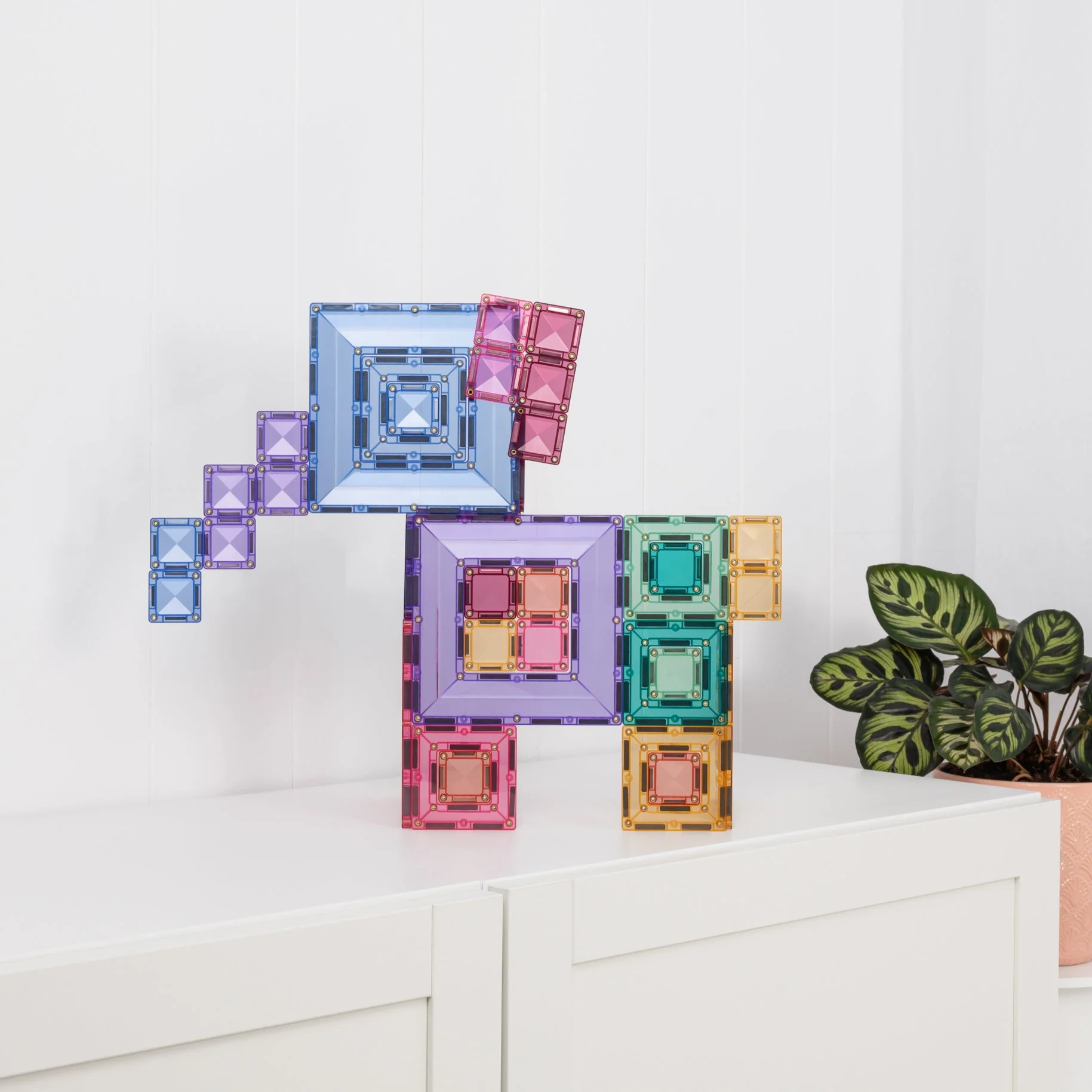 Magnetisch bouwspeelgoed Pastel Portal Pack - set van 48 - Image 2