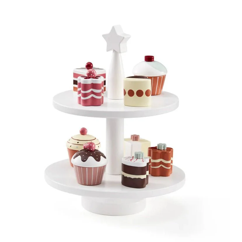 Houten Gebakjes Pastries - set van 9 - Image 3