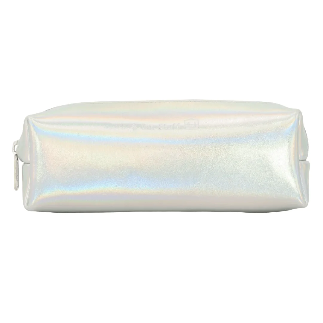 Lederen pennenzak - Silver - Image 2