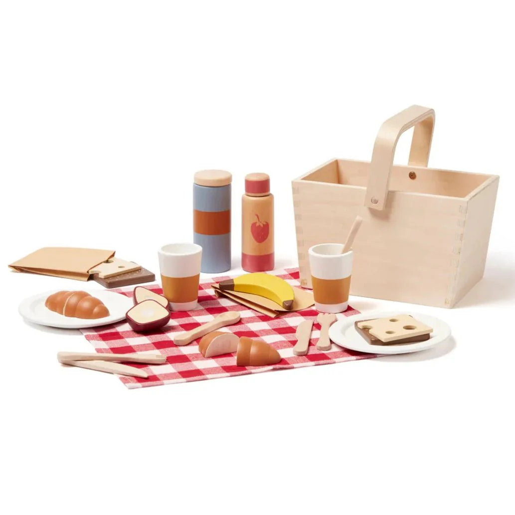 Houten Picnic Set met 21 accessoires