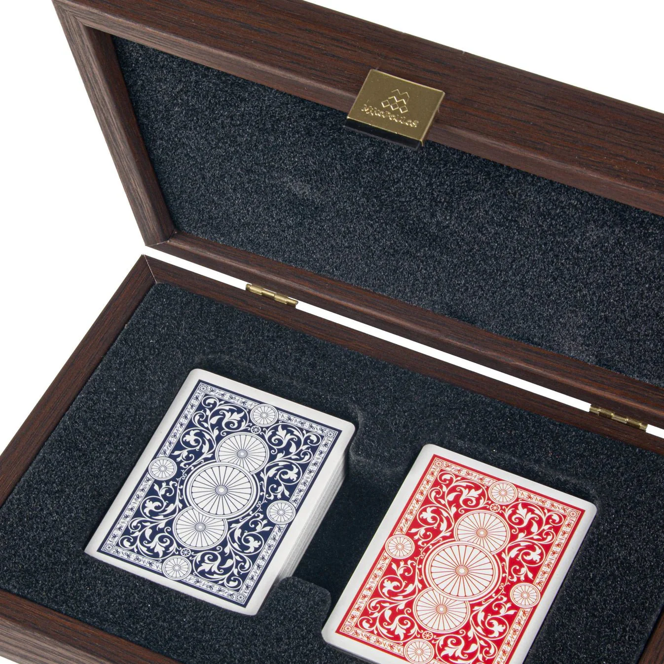 Luxe set speelkaarten in houten kistje - 24 x 17 cm - Image 4