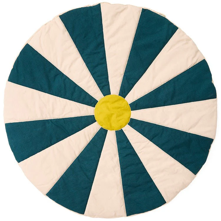 Rond speeltapijt Play mat circus teal - 112 cm