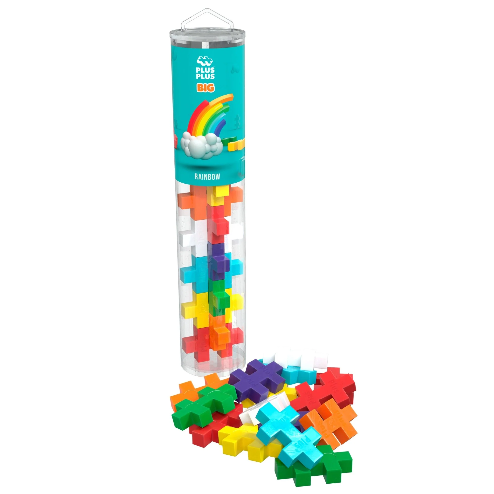 Bouwstenen Plus-Plus BIG Rainbow - Tube 15 stuks