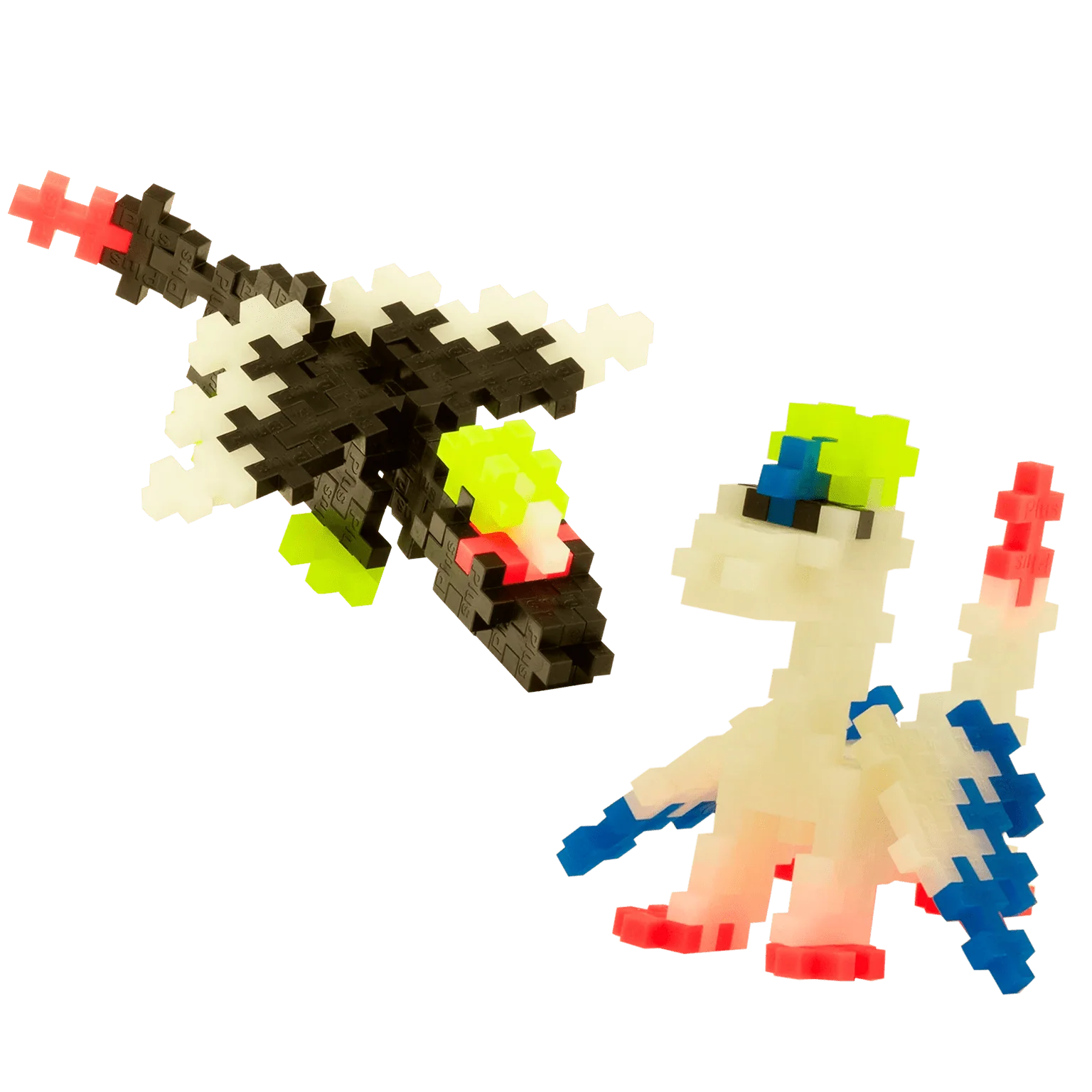 Bouwstenen Plus-Plus Glow Dragons - Tube 100 stuks - Image 4