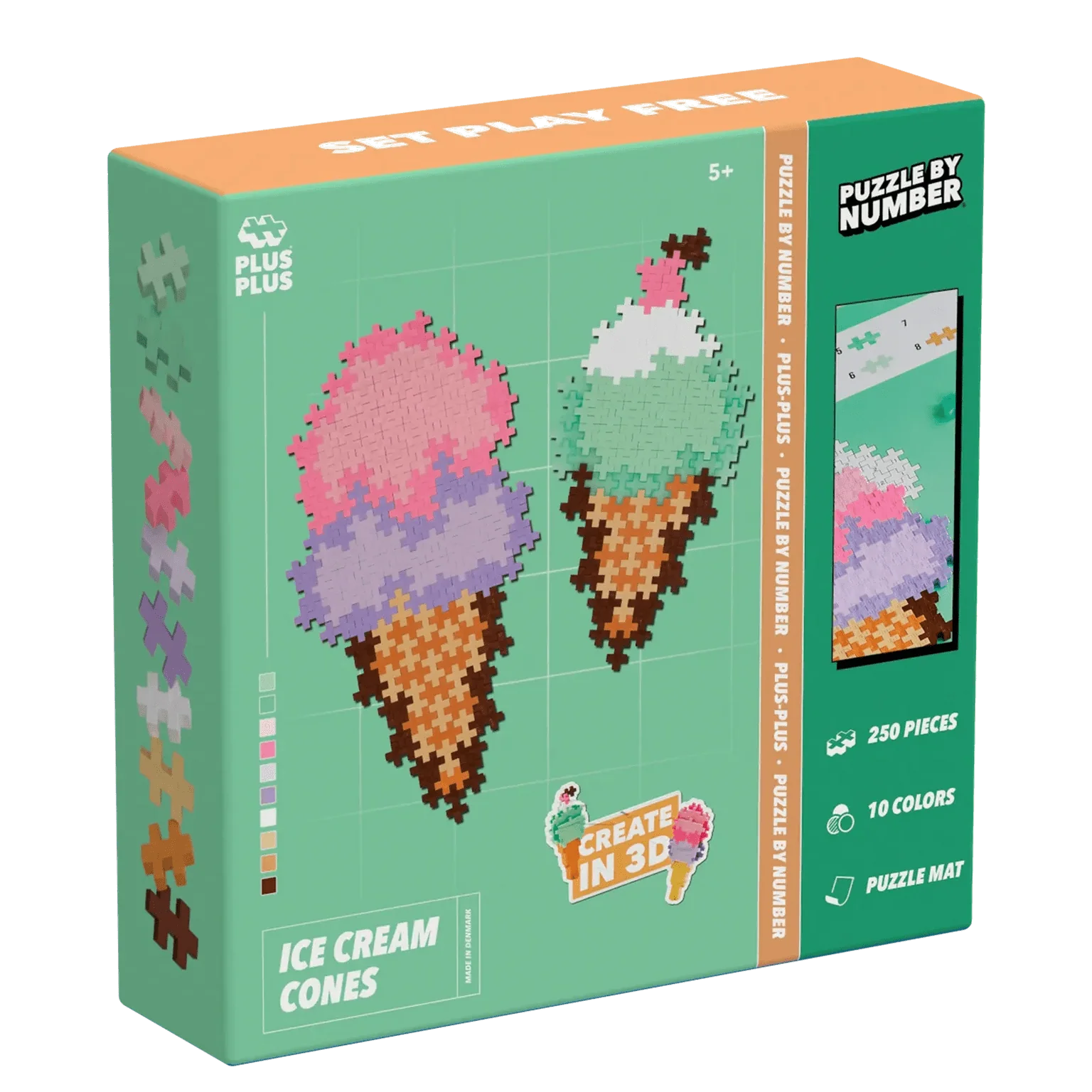 Bouwset Puzzle by Number Ice Cream Cones - 250 stuks - Image 8